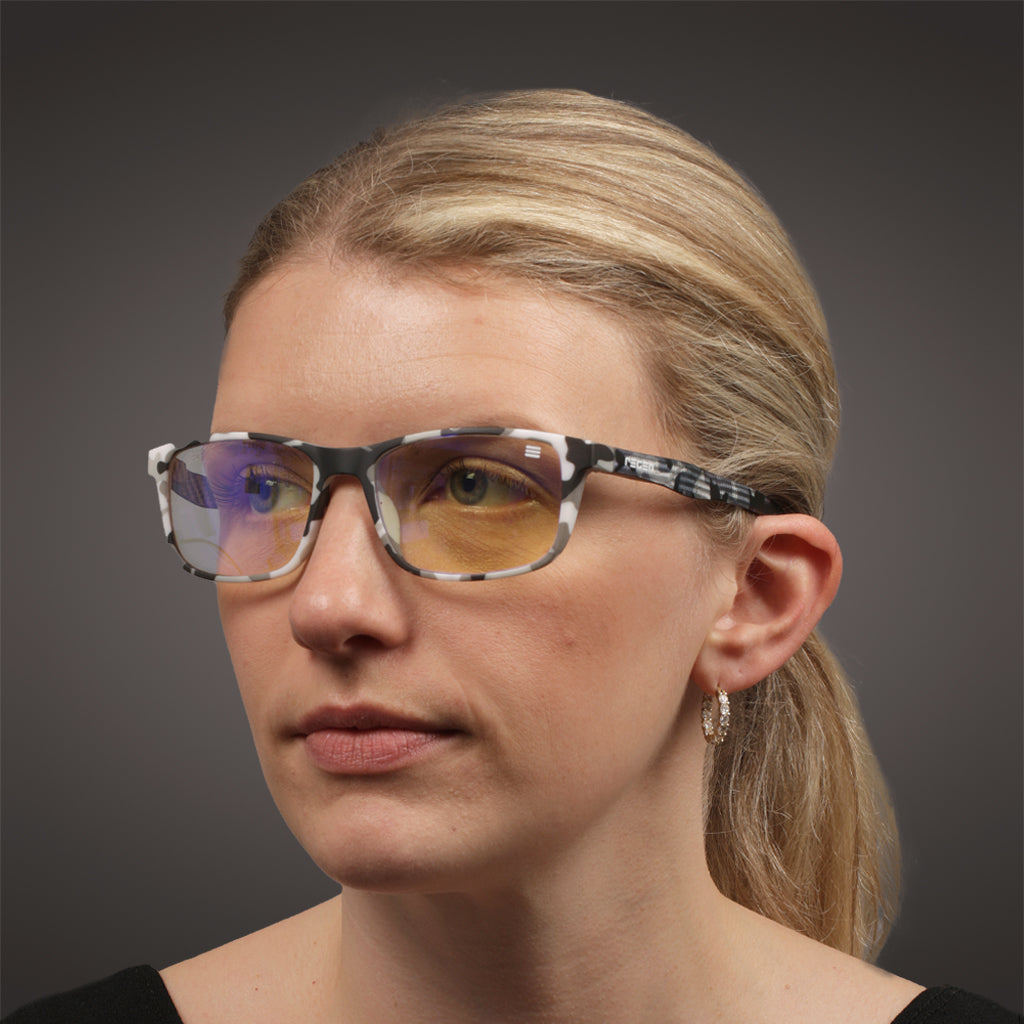 WTT GAMING GLASSES IN SNOW CAMO WITH BLUE BLOCK LENS