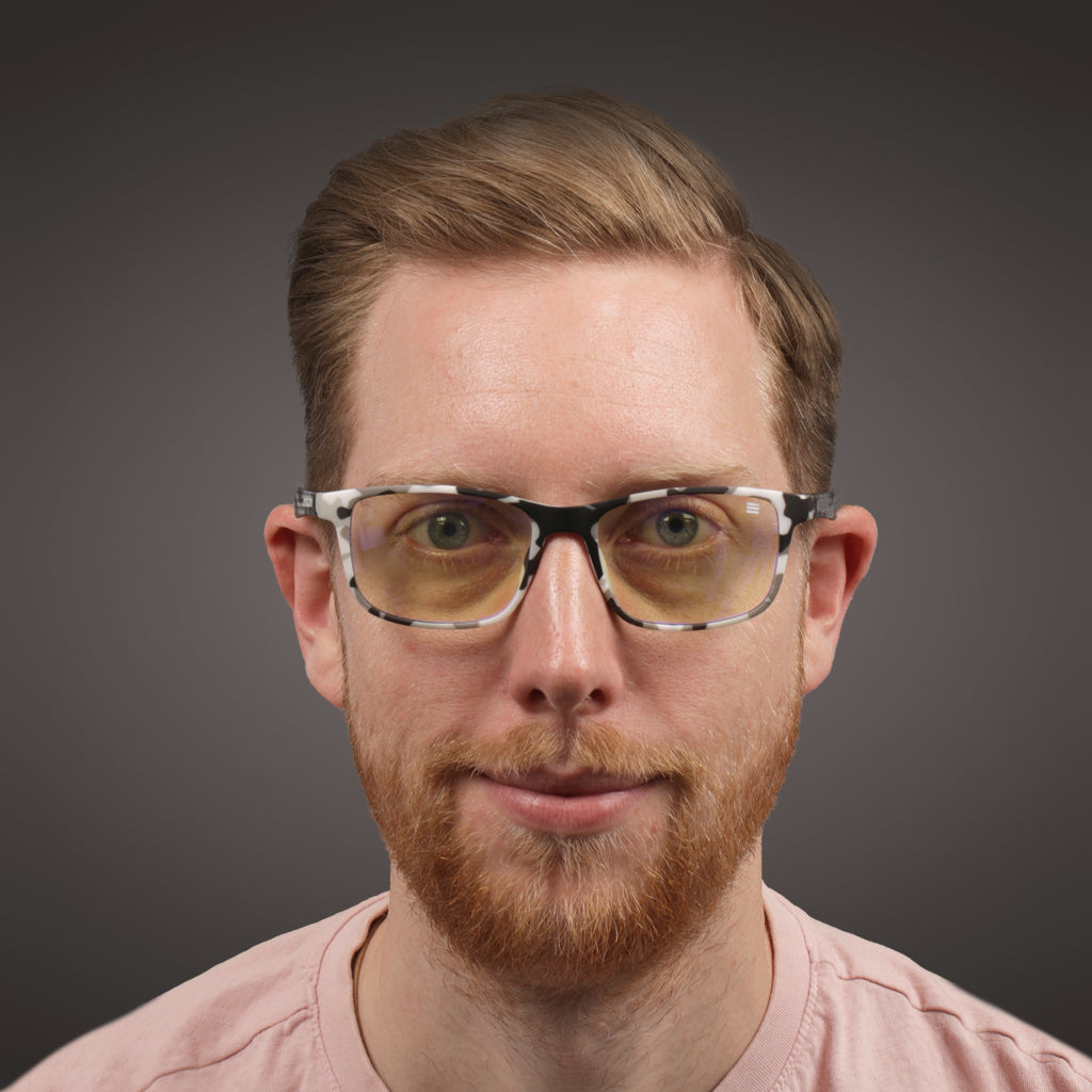 WTT GAMING GLASSES IN SNOW CAMO WITH BLUE BLOCK LENS