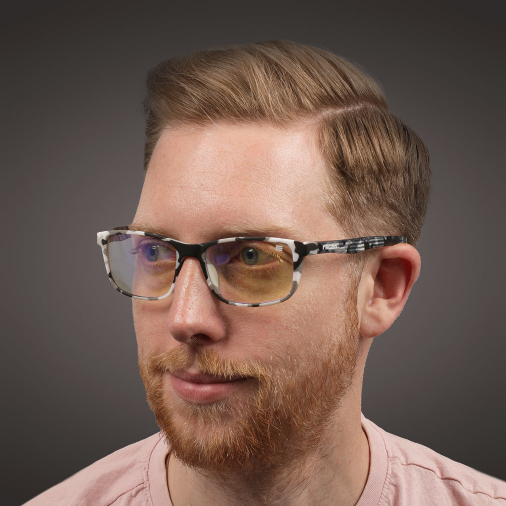 WTT GAMING GLASSES IN SNOW CAMO WITH BLUE BLOCK LENS
