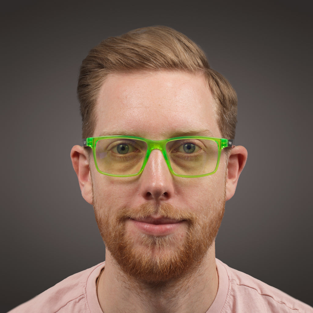 GGWP GAMING GLASSES IN GREEN WITH BLUE BLOCK LENSES
