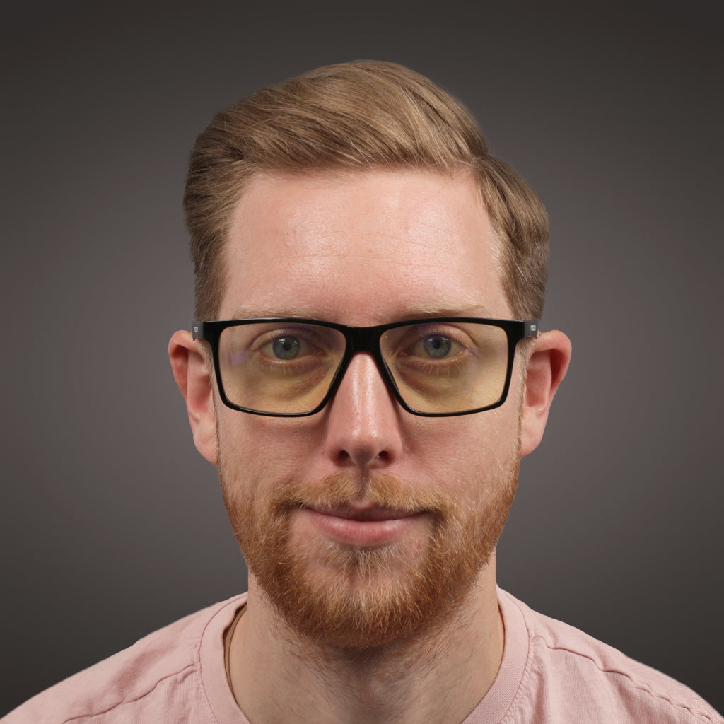 GLHF Gaming Glasses in Black with Blue Block Lenses