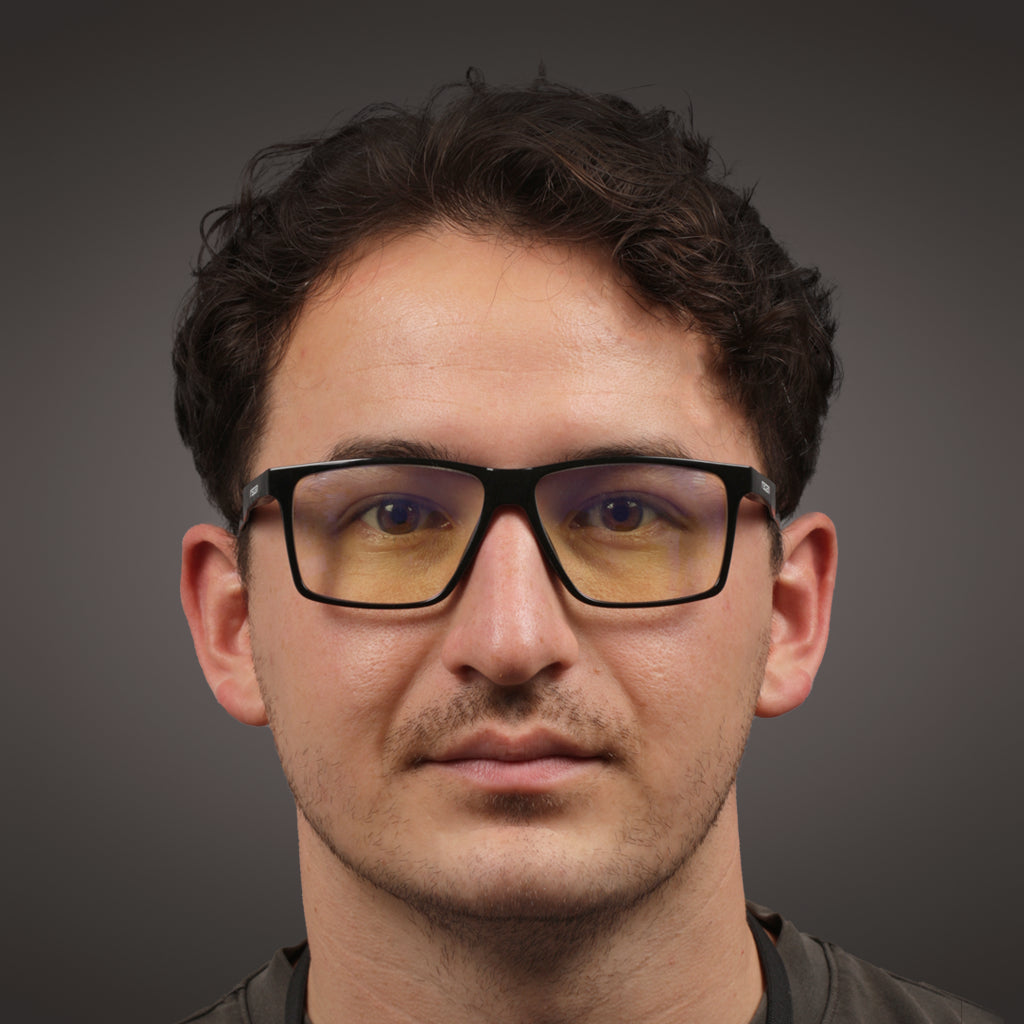 GLHF Gaming Glasses in Black with Blue Block Lenses